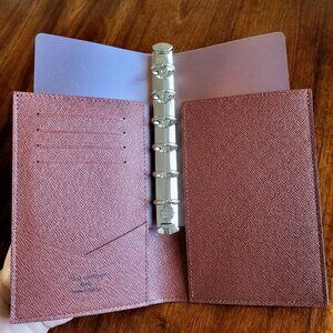 6-Ring Binder Adapter Insert for Louis Vuitton Passport Cover pm Planner-Silver